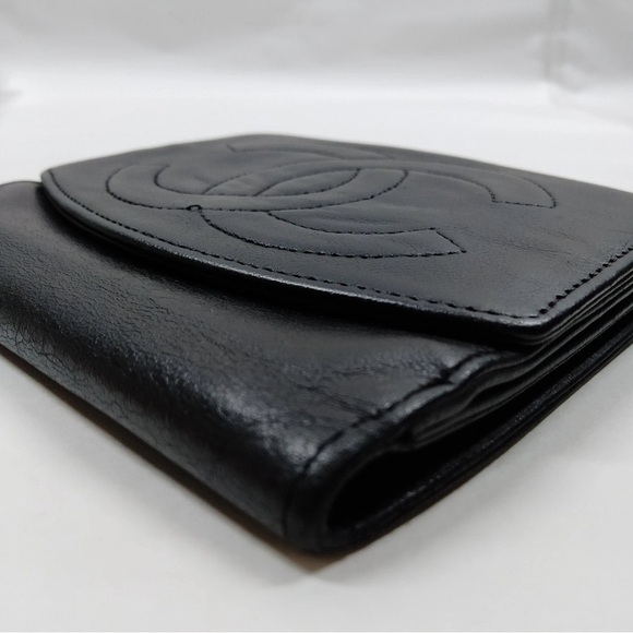 Chanel Black Leather Compact Wallet - Picture 9 of 9